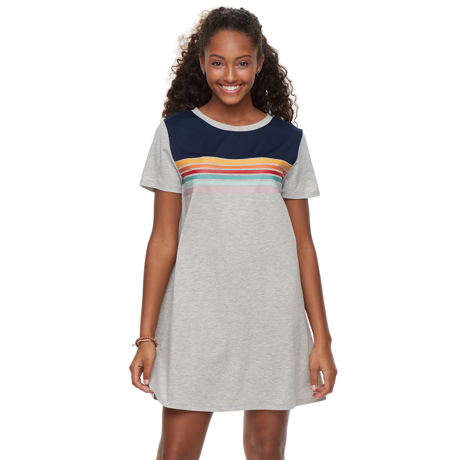 Juniors' WallFlower Striped T-Shirt Dress